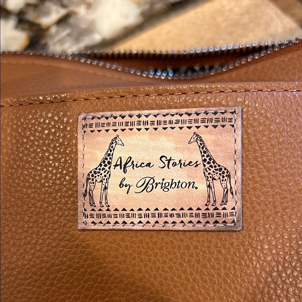 Africa stories by Brighton Elephant Print Crossbody Bag - Brown and Green - Picture 3 of 7